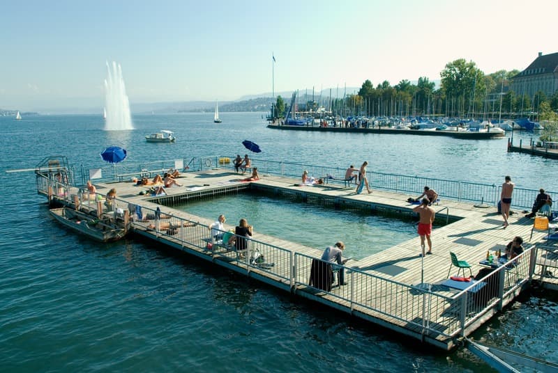 Seebad Enge — lakeside venue in Zürich with sunset views over Lake Zürich